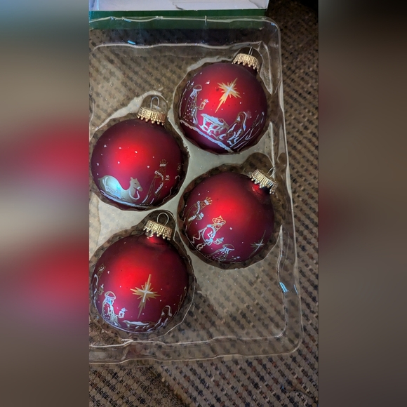 Kreb's Glass ornaments with box , Nativity - Picture 1 of 4